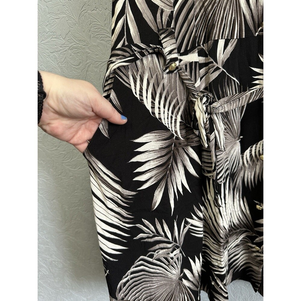 NWT Torrid Size 3X 3 Palm Leaves Mini Slub Dress C23 - Picture 4 of 10